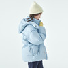 蓝色预售1.12发 棵初2025年冬季新款亲子中大女童连帽羽绒服三防面料蓬松保暖外套 商品缩略图2