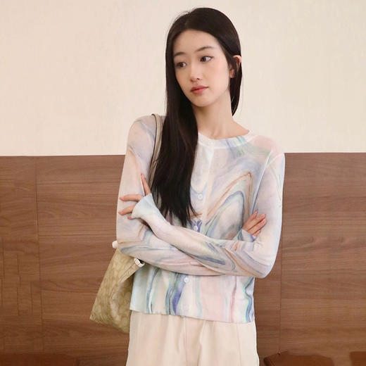 【超模君限定！少量库存】Di*or梵高星空高定系列 SUSX梵高星空天丝羊毛晕染艺术系列（下单3-7天发货） 商品图1