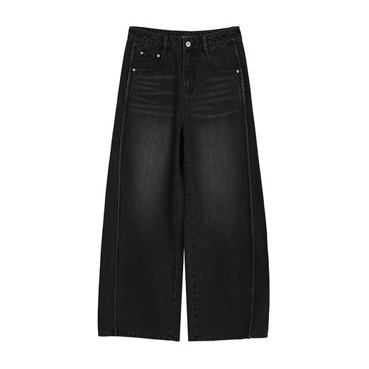 NEELLY纳俪商场同款秋季新款时尚简约牛仔长裤女复古百搭镰刀裤N25083H01129 商品图3