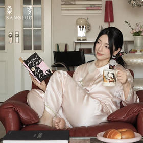 温柔海棠』桑罗真丝睡衣套装100%桑蚕丝撞色显白女家居服可外穿