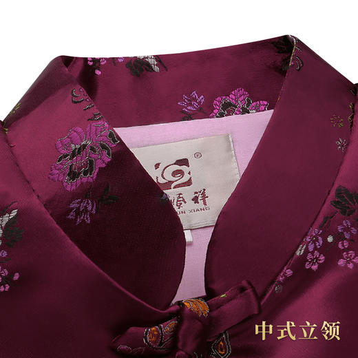 天禄系列-繁花似锦女唐装（绛紫色） 商品图4