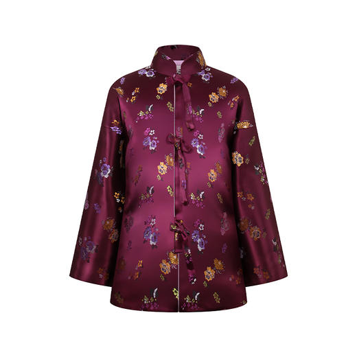 天禄系列-繁花似锦女唐装（绛紫色） 商品图9