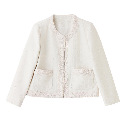 2025秋季新款复古洋气蕾丝拼接减龄上衣新中式国风外套LT2703 商品图4