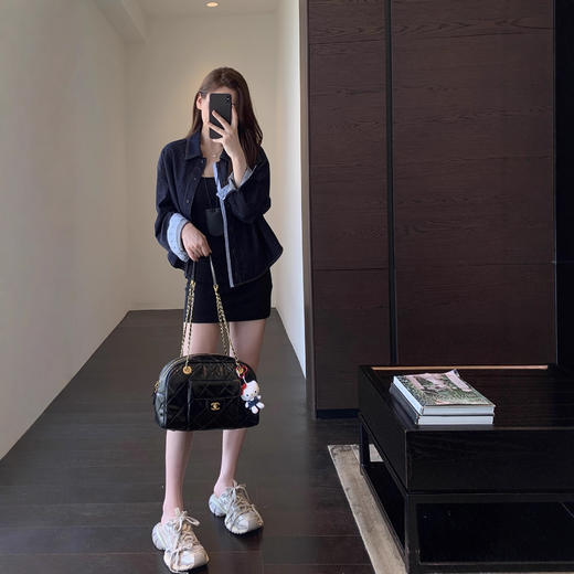 酷帅时髦！品质复古蓝慵懒显瘦拼接衬衫女牛仔外套25早秋新款！ 商品图1