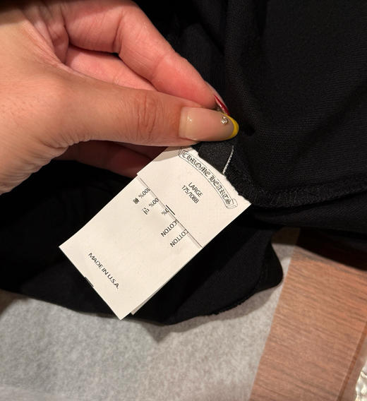 克罗心哥特梵文纯棉长袖T恤衫091302 商品图6