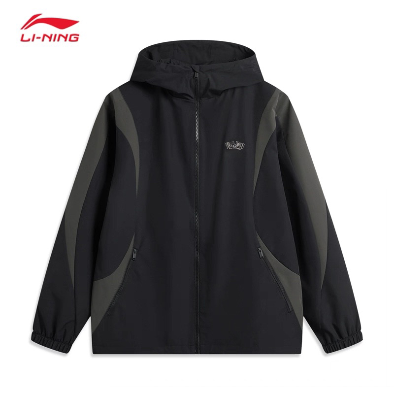 MJ｜李宁运动风衣男款25春夏新款反伍BADFIVE潮流宽松梭织连帽外套