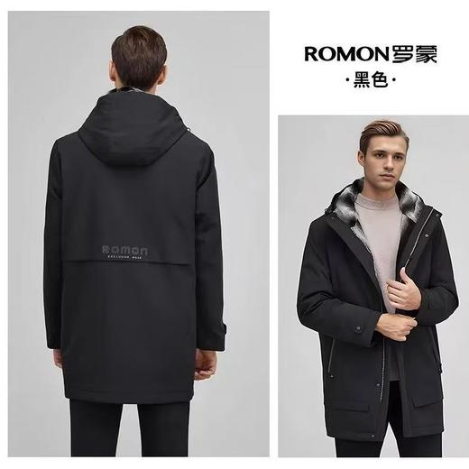 原价2398元！！【罗蒙】限时促！！可拆卸派克服男款中长冬季保暖派克外套-喜出 商品图2