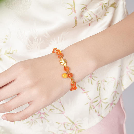 大英博物馆 巴斯特系列 糖心玛瑙 柿柿如意手链 商品图4