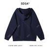 SDSA男士秋冬新款痞帅男装潮牌纯色深V抽绳连帽卫衣时尚百搭上衣 商品缩略图5