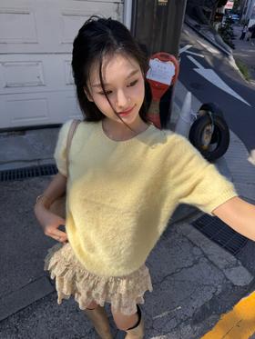 Read Nameless/羊绒宽松短袖 鹅黄色 2025/9/18