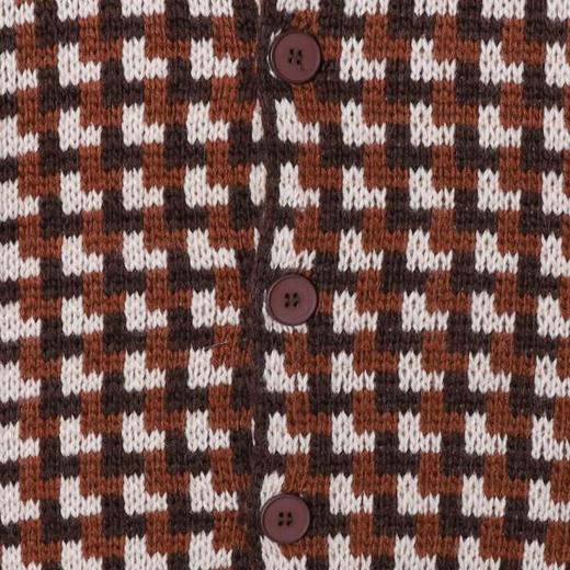 72593SDSA男士秋冬新款痞帅男装时尚撞色方块纽扣圆领针织衫百搭毛衣 商品图2