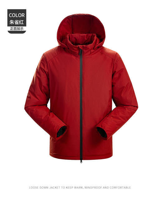 上身轻盈无感 防风防水锁温保暖连帽男女款棉衣防刮耐磨情侣款轻量化棉服BSF8288 商品图6