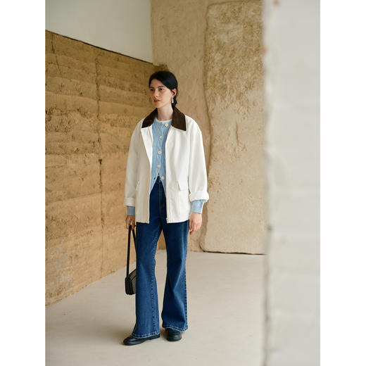 HeyDress巴恩风撞色翻领复古外套 商品图1