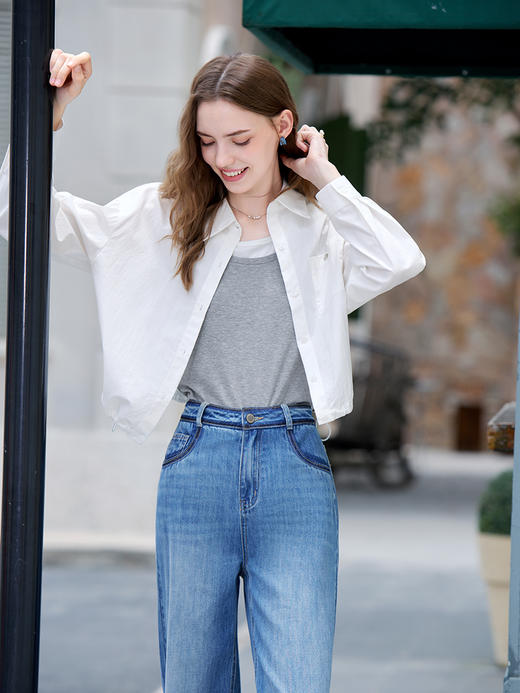 【百图lulu定制】【冰淇淋衬衫】 抽绳显瘦  薄款衬衫  短外套  百搭夹克 商品图2