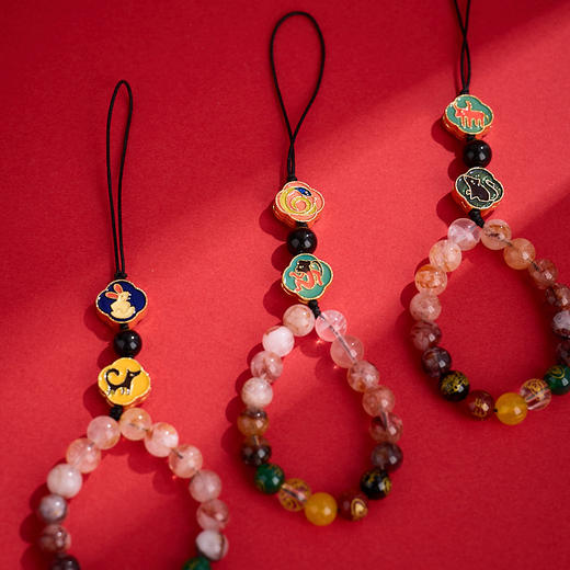 【普陀山】三合六合五路财神手机链车钥匙-普陀山发货 商品图2