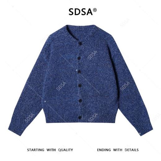 72579SDSA男士秋冬新款痞帅男装潮牌宽松撞色纽扣V领针织衫慵懒风毛衣 商品图1