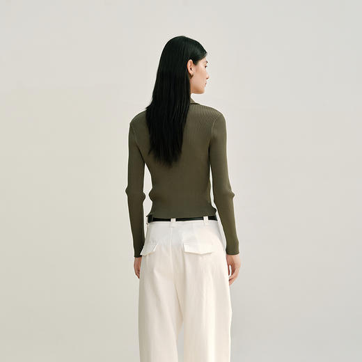 NEELLY纳俪商场同款秋季新款修身显瘦针织开衫女长袖休闲上衣N25082A01084 商品图1