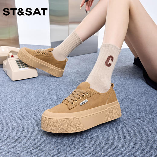 星期六简约松糕厚底休闲板鞋SS33112H04 商品图2
