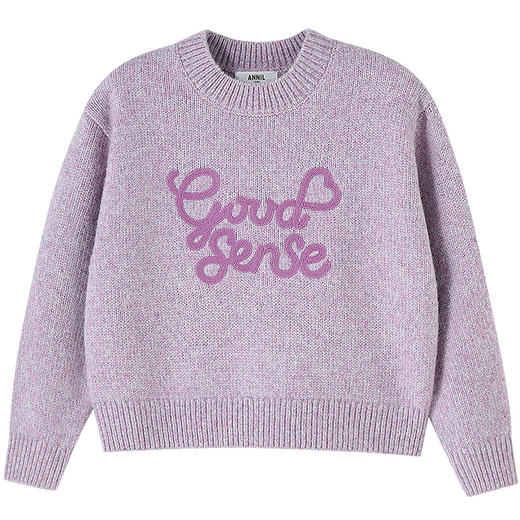 女童圆领长袖针织衫冬季新款安奈儿童装EG544665 商品图6