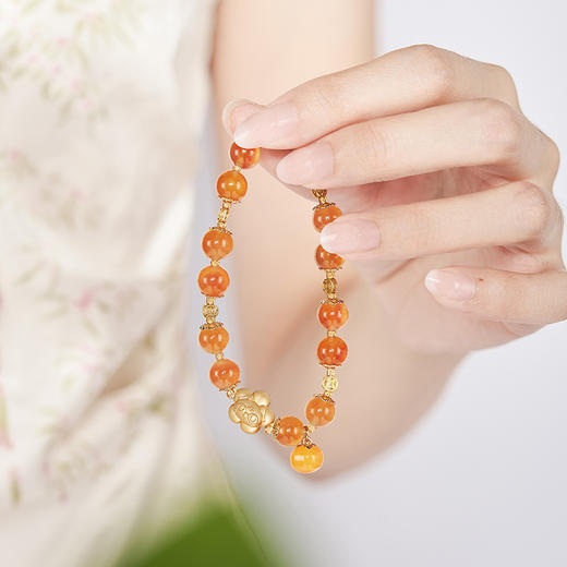 大英博物馆 巴斯特系列 糖心玛瑙 柿柿如意手链 商品图1