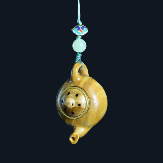 绿檀镂空香囊许愿兔莲花葫芦夜光石扩香器挂件檀香饰品装饰 商品图9