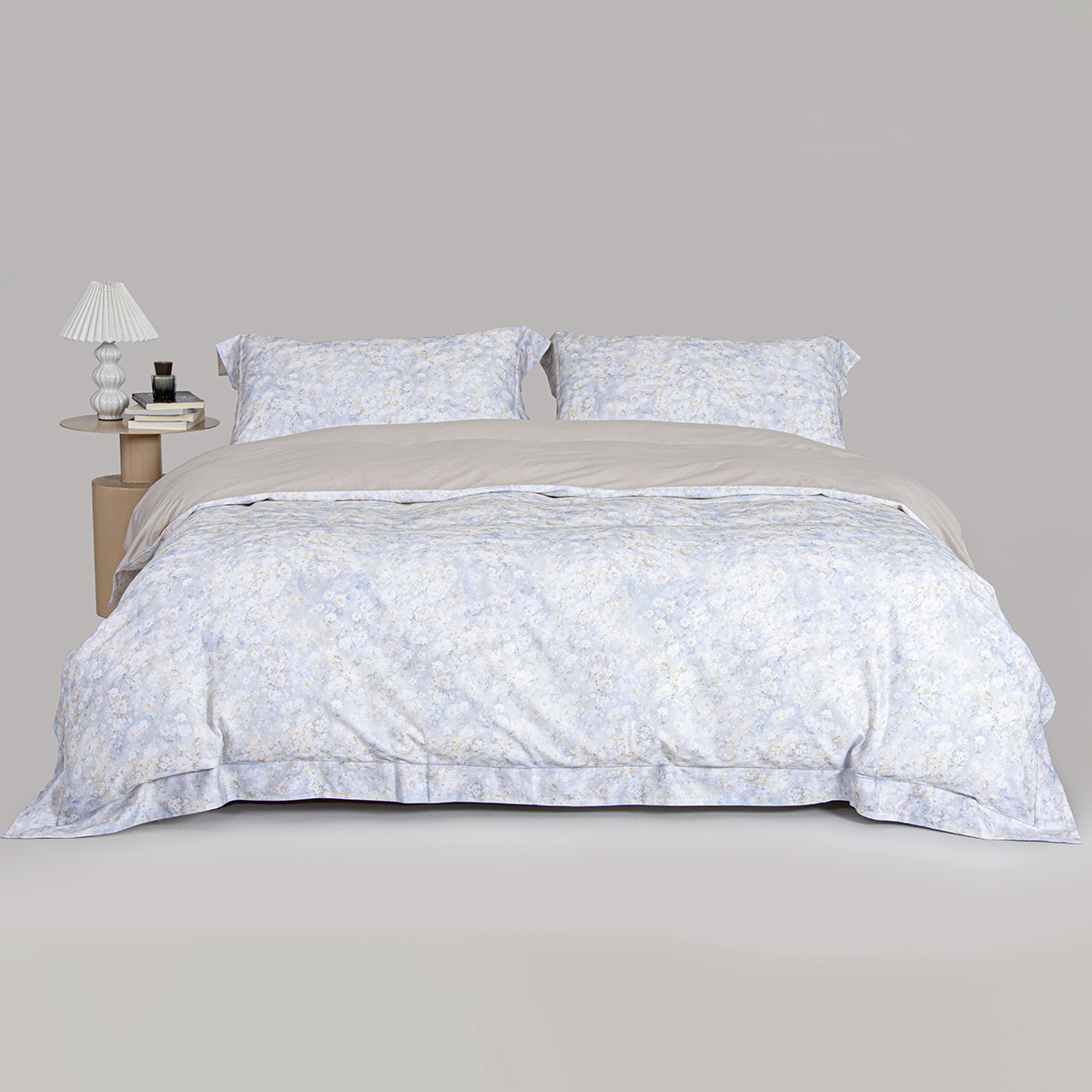 云丝锦暖绒数码四件套-逅花园-灰/抗菌