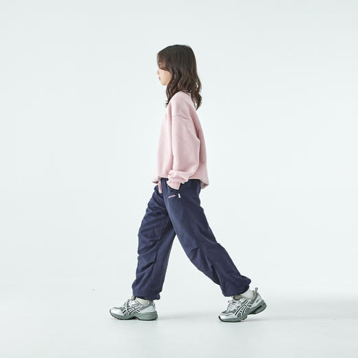 预售1.8发 棵初2025年秋冬新款亲子中大女童内里加绒机能裤户外防泼水束脚裤 商品图4