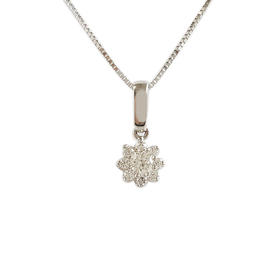 【天然正品】莱绅通灵AU750白金时尚设计款0.101克拉钻石吊坠项链060925NJS17 现售价：2480