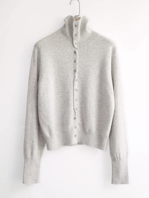 立领纽结系扣羊绒开衫 商品图5