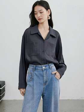 12.12错过没有！清货不退【秋新品】古泥9906灰色设计感休闲衬衫-喜出