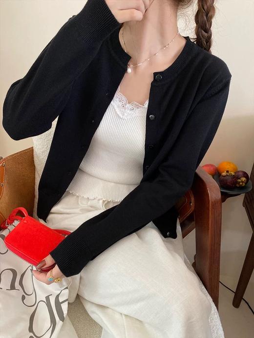 热卖！经典百搭！伊泺杉 针织羊毛开衫 时尚气质 保暖百搭 8色可选 商品图2