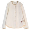 牧衣游原创 丝棉手工刺绣衬衫新款轻薄质感复古文艺百搭外套 谷木 商品缩略图4