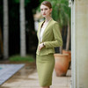 IWY小个子西装套装女小清新时尚高级感外套加裙子春秋季职业装绿色正装CS1739 商品缩略图1