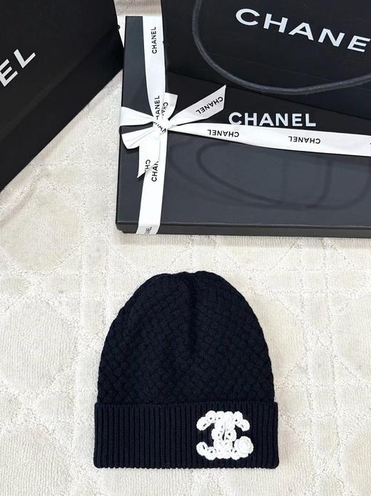 TY452-Chanel 香奈儿 山茶花logo羊毛针织帽（PG*MM）9.16直播款 商品图6
