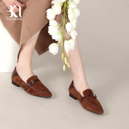 BAKERLOO尖头粗缝深口乐福女鞋HD187 商品图1