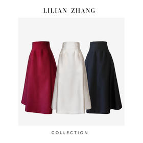 定制—罗马假日-优雅绽放Lady挚爱高腰百搭A摆半身裙 2203041