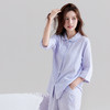 【双层纱七分袖细格纹睡衣】全棉双层纱家居服七分袖细格纹睡衣女士家居服套装 商品缩略图3