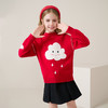 mettekids儿童100%羊绒衫2025秋冬新款女童红色套头针织云朵毛衣 商品缩略图2