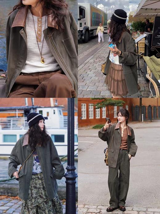 浮生八记/25C108/复古巴恩风工装短外套 商品图3