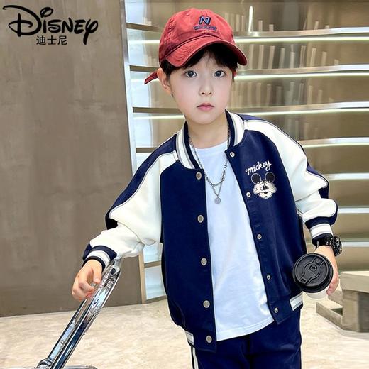 迪士尼男童外套秋季2024新款儿童棒球服春秋男大童运动上衣洋气潮 商品图7