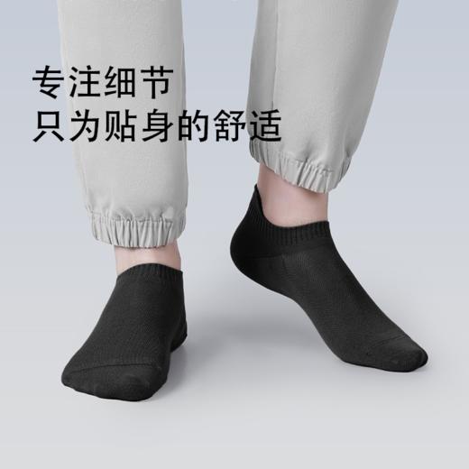 SUKENO夏季新款短款男袜高弹棉感防掉跟提耳透气船袜 商品图2