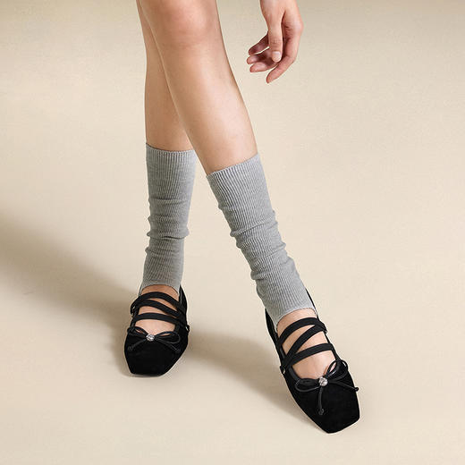 【静音系列】千百度豹纹玛丽珍鞋女低跟羊皮晚晚单鞋A25485123 商品图2