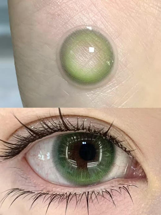 <大直径>Liliyacon-青涩橄榄 绿-14.5mm【日抛六片装/半年抛 0-1000度 含525/575】 商品图5