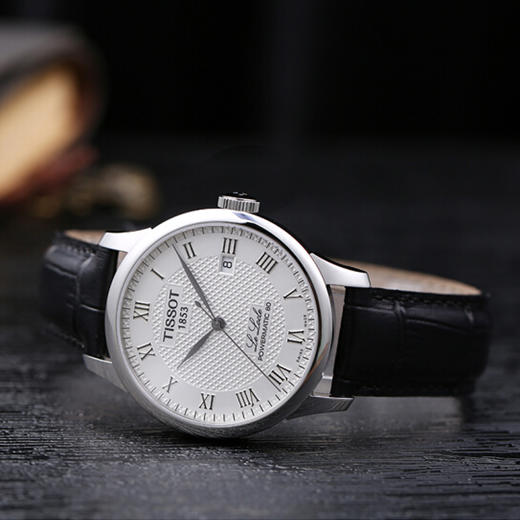 天梭Tissot力洛克系列80机芯机械男表银盘皮带 T006.407.16.033.00 商品图0