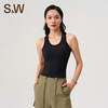 【sw速惟】大U领侧腰分割线显瘦小设计百搭一体式背心S4AW8176 商品缩略图5