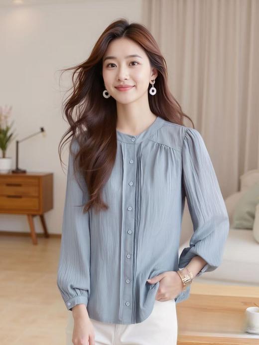 冰点价！仅限11.11！退货勿拍【秋新品】古泥品牌7915圆领长袖小衫-喜出 商品图1