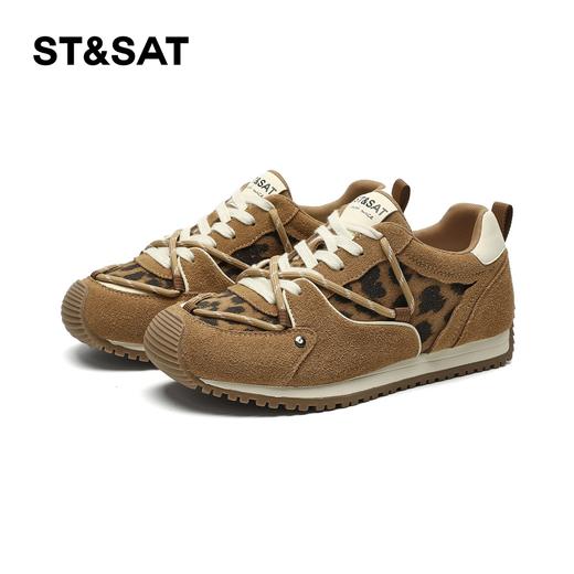 星期六时髦豹纹拼接厚底阿甘鞋SSD3112T3M 商品图11