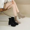 Westory2025年冬季水台烫钻圆粗跟方头瘦瘦靴百搭包腿短靴W25DS85421 商品缩略图5