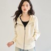 25秋季新款丝滑软弹挺阔有型连帽拉链开衫宽松卫衣短外套女22652 商品缩略图3