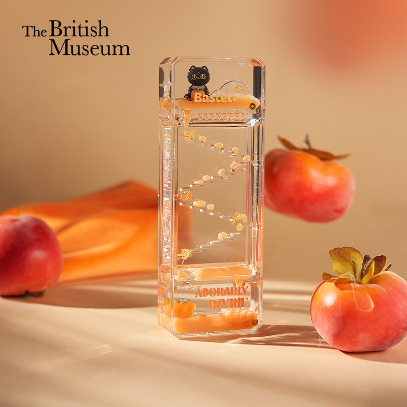 大英博物馆 巴斯特系列 柿柿如意治愈时光流油沙漏摆件